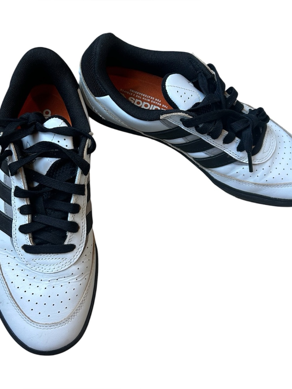 Men's Adidas Tyshawn II Crystal White & Core Black Skate Shoes Size 10.5